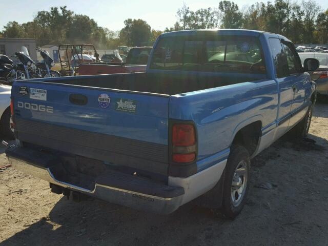 3B7HC12Z21G186682 - 2001 DODGE RAM 1500 BLUE photo 4