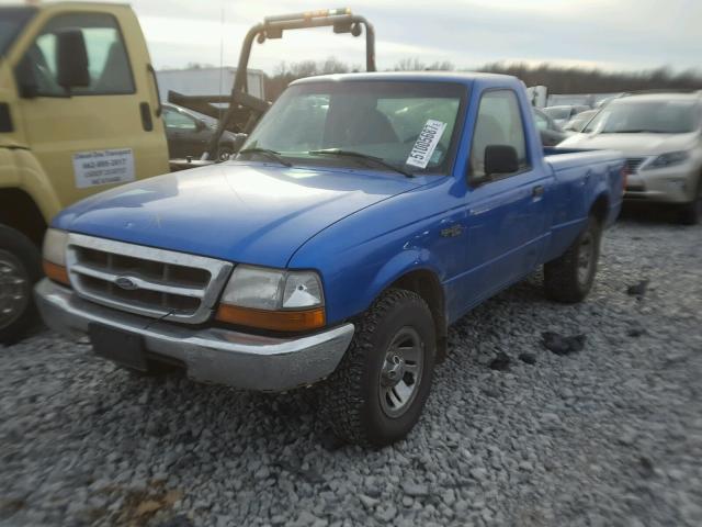 1FTYR10C6YTA55653 - 2000 FORD RANGER BLUE photo 2