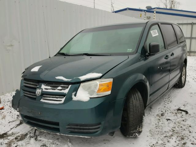 2D8HN44E19R542424 - 2009 DODGE GRAND CARA GREEN photo 2