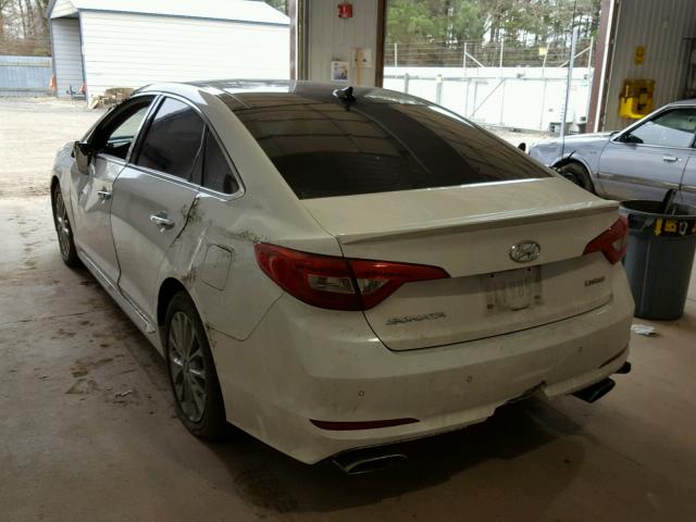 5NPE34AF0FH100778 - 2015 HYUNDAI SONATA SPO WHITE photo 3