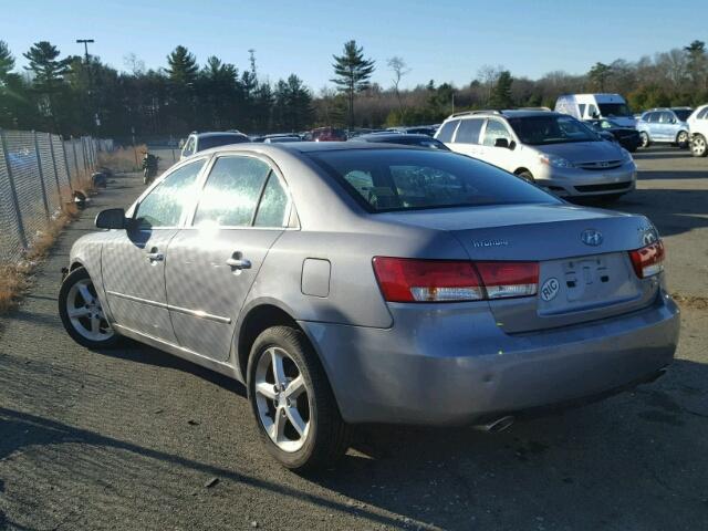 5NPEU46F06H081381 - 2006 HYUNDAI SONATA GLS GRAY photo 3