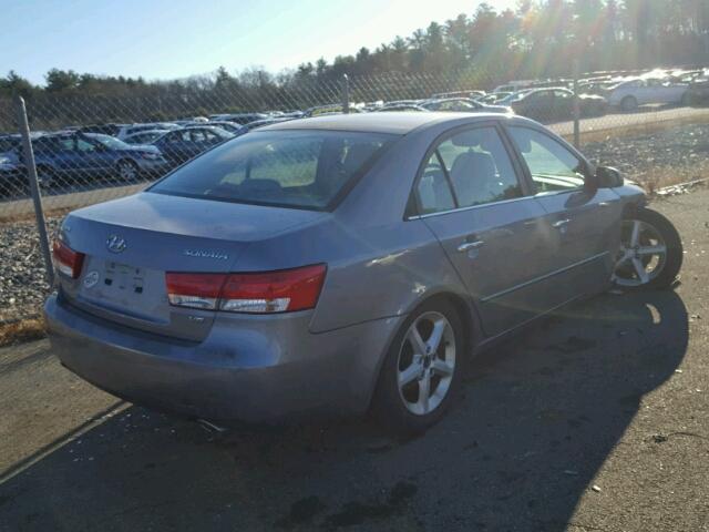 5NPEU46F06H081381 - 2006 HYUNDAI SONATA GLS GRAY photo 4