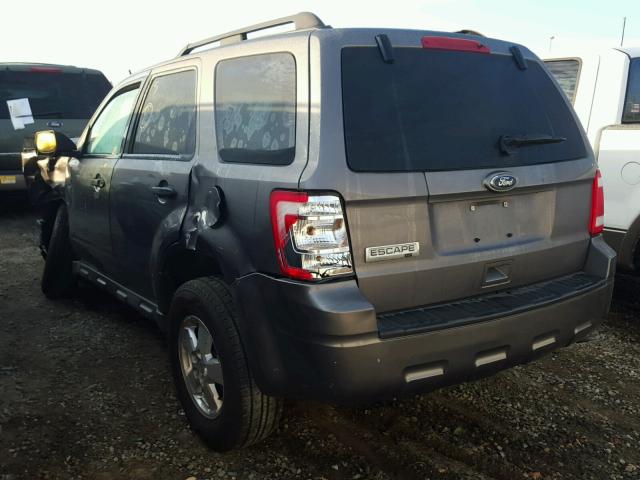 1FMCU0D79AKB19417 - 2010 FORD ESCAPE XLT GRAY photo 3