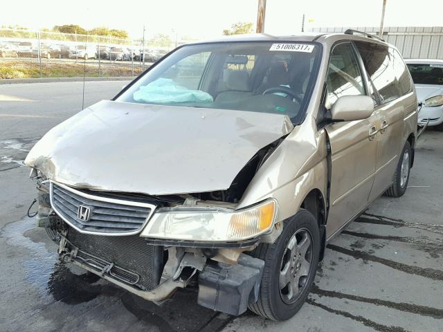 2HKRL18641H598787 - 2001 HONDA ODYSSEY EX TAN photo 2