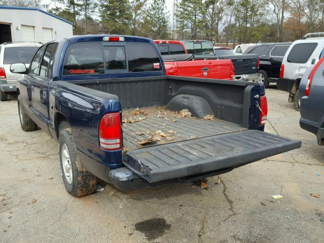 1D7HL38N14S570469 - 2004 DODGE DAKOTA QUA BLUE photo 3