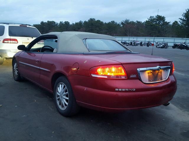 1C3EL45U31N595760 - 2001 CHRYSLER SEBRING LX RED photo 3