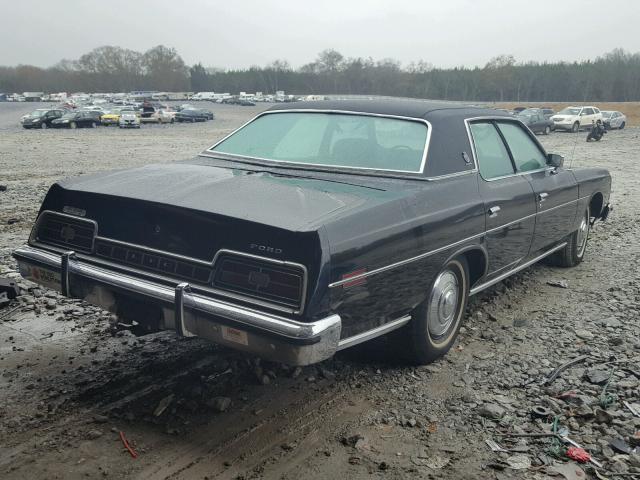 3W66H165450 - 1973 FORD SEDAN BLACK photo 4