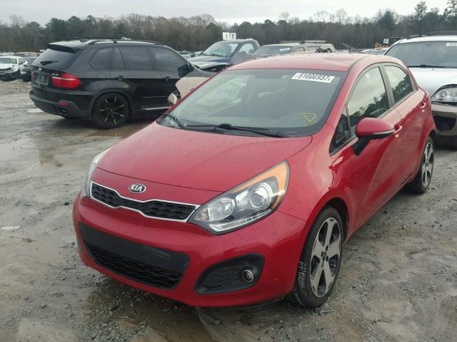 KNADN5A35D6134379 - 2013 KIA RIO EX RED photo 2