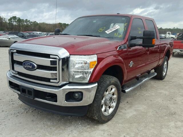 1FT7W2BT5GEB74823 - 2016 FORD F250 SUPER MAROON photo 2