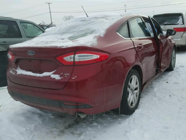 3FA6P0H7XER148483 - 2014 FORD FUSION SE RED photo 4