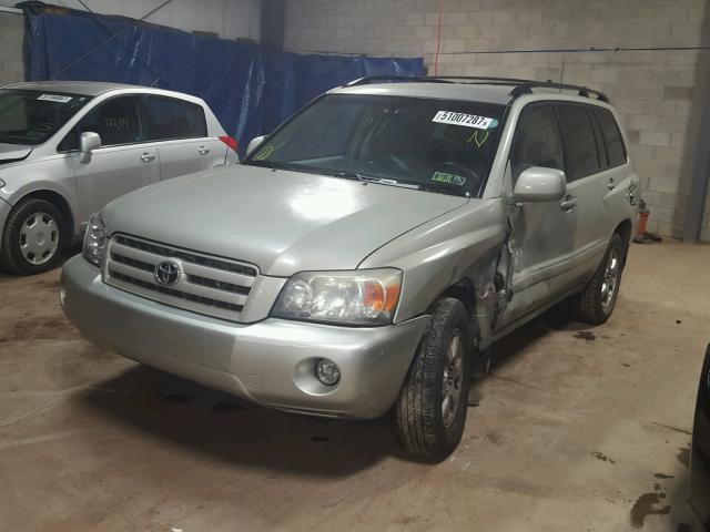 JTEDP21A160116876 - 2006 TOYOTA HIGHLANDER GRAY photo 2