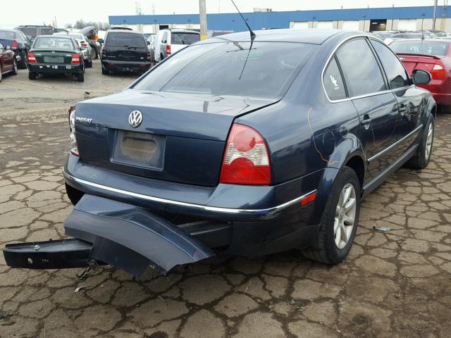 WVWPD63B14E215818 - 2004 VOLKSWAGEN PASSAT GLS BLUE photo 4