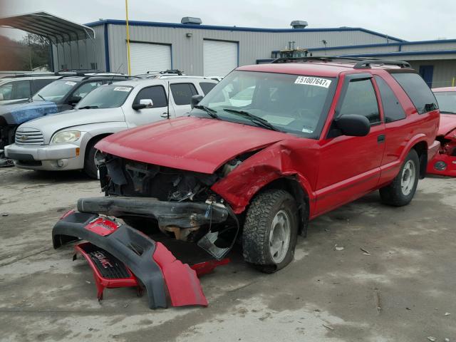 1GKCS18W8XK516583 - 1999 GMC JIMMY RED photo 2