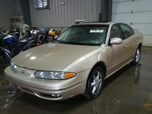 1G3NL52E51C150642 - 2001 OLDSMOBILE ALERO GL BEIGE photo 2