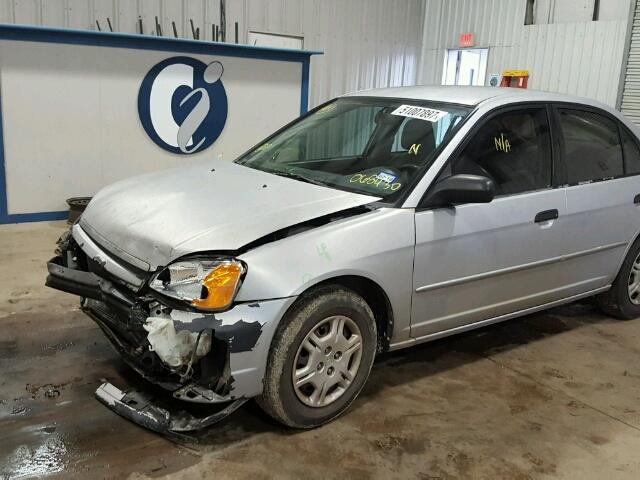 1HGES16581L068430 - 2001 HONDA CIVIC LX SILVER photo 9