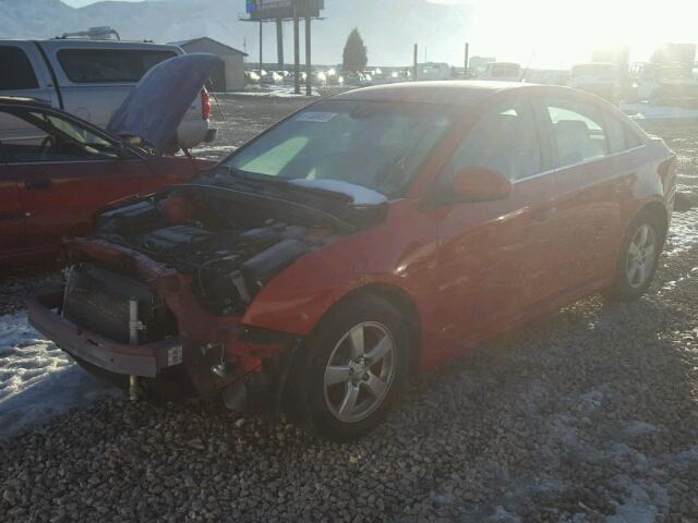 1G1PD5SB6D7114461 - 2013 CHEVROLET CRUZE LT RED photo 2