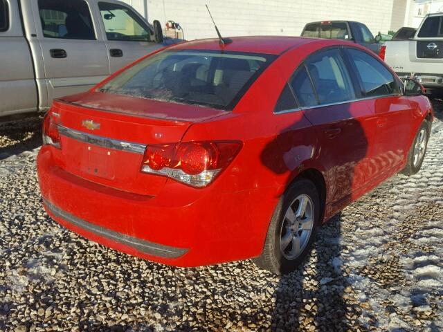 1G1PD5SB6D7114461 - 2013 CHEVROLET CRUZE LT RED photo 4