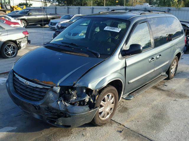 2A8GP54L87R295577 - 2007 CHRYSLER TOWN & COU BLUE photo 2