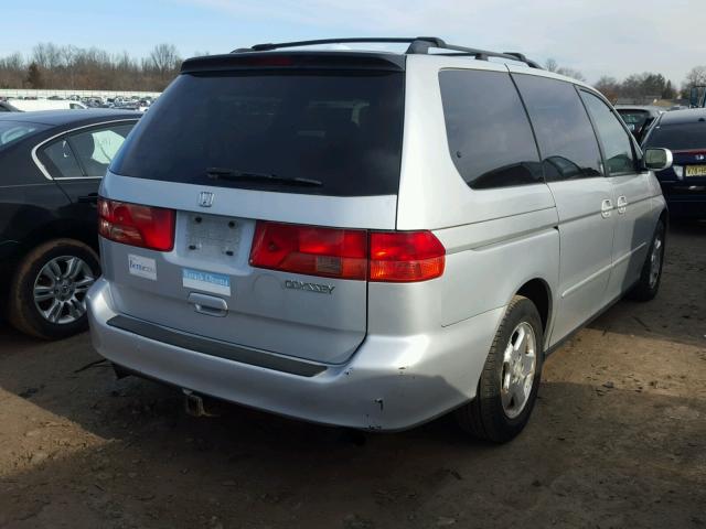 2HKRL186X1H623689 - 2001 HONDA ODYSSEY EX SILVER photo 4