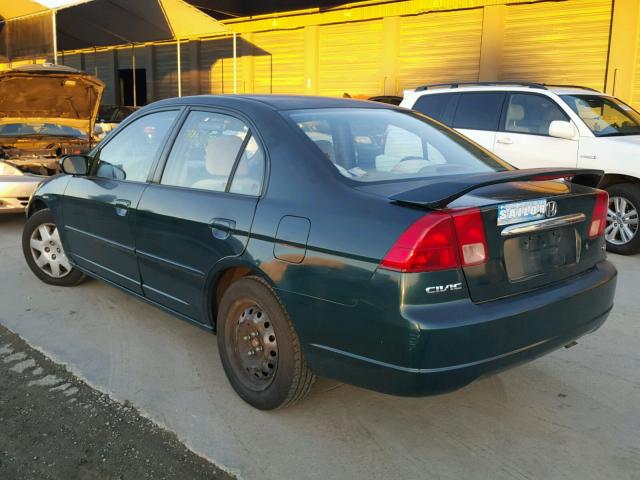 2HGES26732H572339 - 2002 HONDA CIVIC EX GREEN photo 3