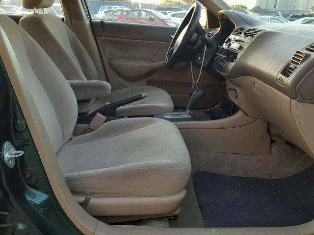 2HGES26732H572339 - 2002 HONDA CIVIC EX 绿色 照片 5