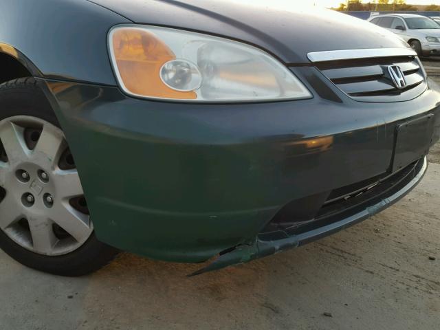 2HGES26732H572339 - 2002 HONDA CIVIC EX GREEN photo 9