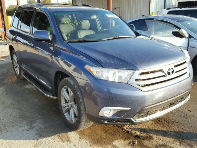 5TDYK3EH5DS131196 - 2013 TOYOTA HIGHLANDER BLUE photo 1