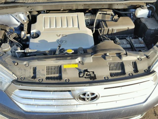 5TDYK3EH5DS131196 - 2013 TOYOTA HIGHLANDER BLUE photo 7