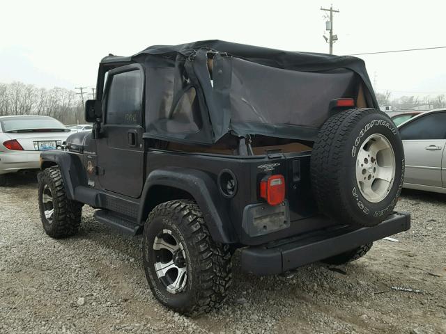 1J4FA59S81P321375 - 2001 JEEP WRANGLER / BLACK photo 3