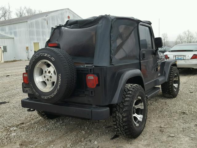 1J4FA59S81P321375 - 2001 JEEP WRANGLER / BLACK photo 4