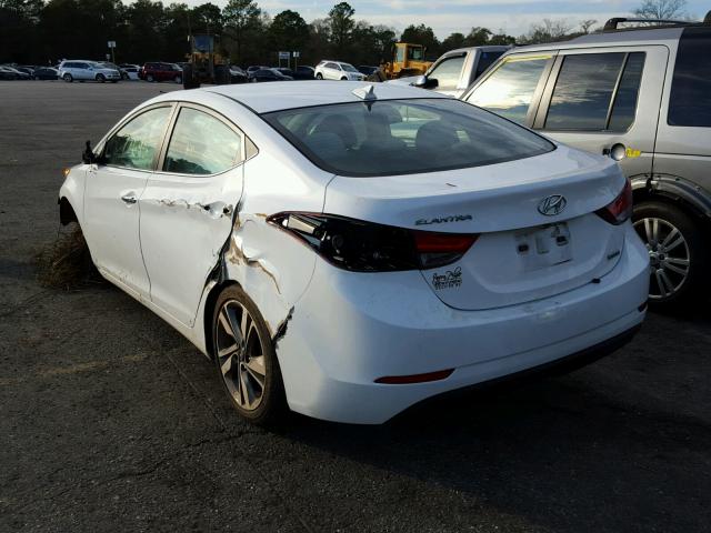 5NPDH4AEXEH521877 - 2014 HYUNDAI ELANTRA SE WHITE photo 3