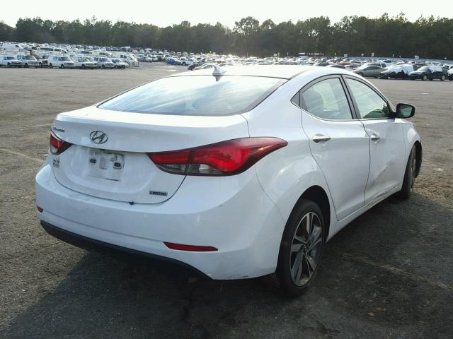 5NPDH4AEXEH521877 - 2014 HYUNDAI ELANTRA SE WHITE photo 4