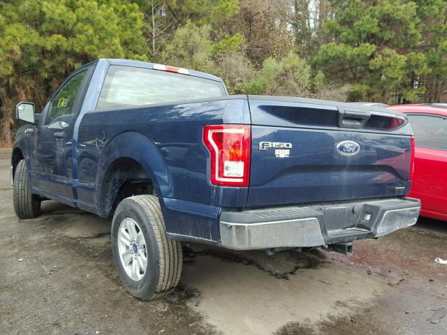 1FTMF1C87GFC04910 - 2016 FORD F150 BLUE photo 3