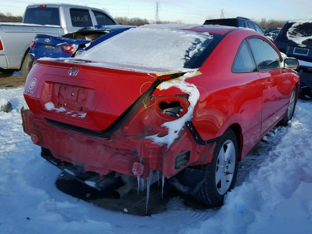 2HGFG12807H556461 - 2007 HONDA CIVIC EX 红色 照片 4