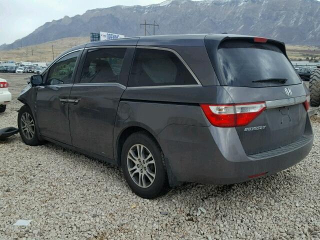 5FNRL5H67BB067266 - 2011 HONDA ODYSSEY EX GRAY photo 3