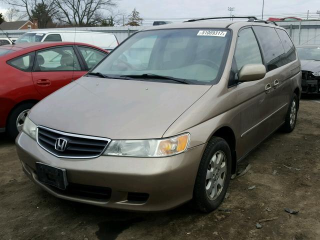 5FNRL186X3B042887 - 2003 HONDA ODYSSEY EX GOLD photo 2