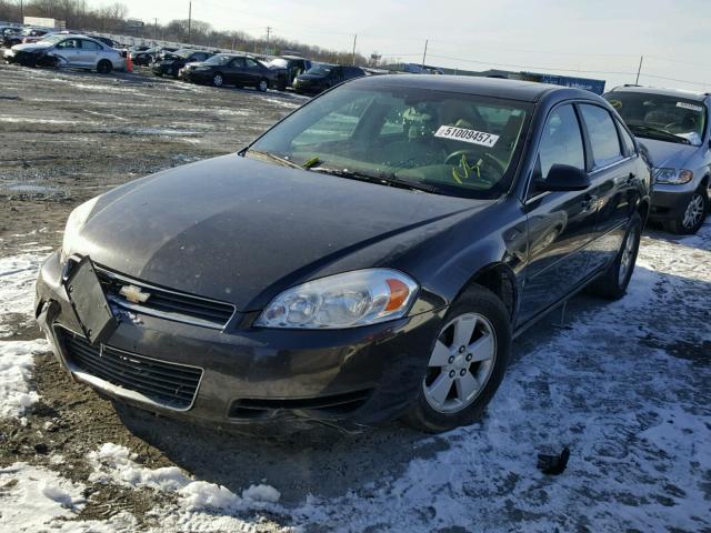 2G1WT58K089278606 - 2008 CHEVROLET IMPALA LT BLACK photo 2