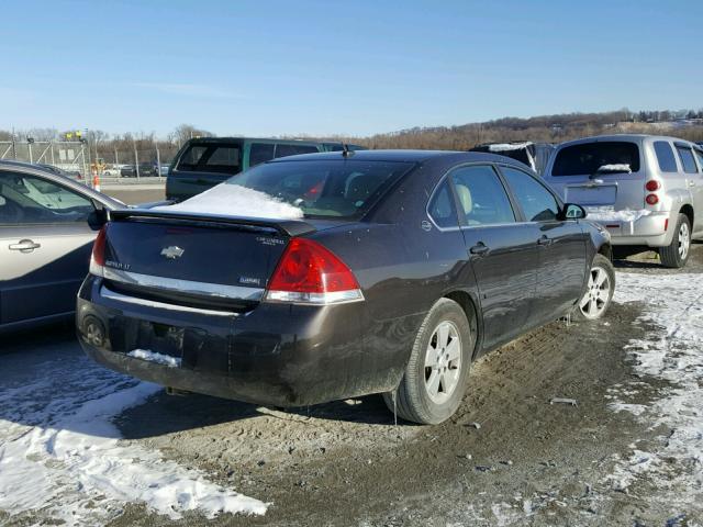 2G1WT58K089278606 - 2008 CHEVROLET IMPALA LT BLACK photo 4