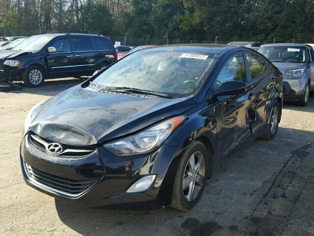 5NPDH4AE8DH177660 - 2013 HYUNDAI ELANTRA GL BLACK photo 2