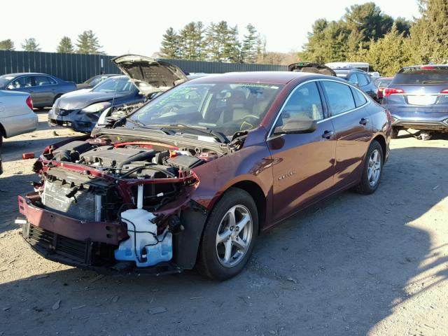 1G1ZB5ST6GF272350 - 2016 CHEVROLET MALIBU LS MAROON photo 2