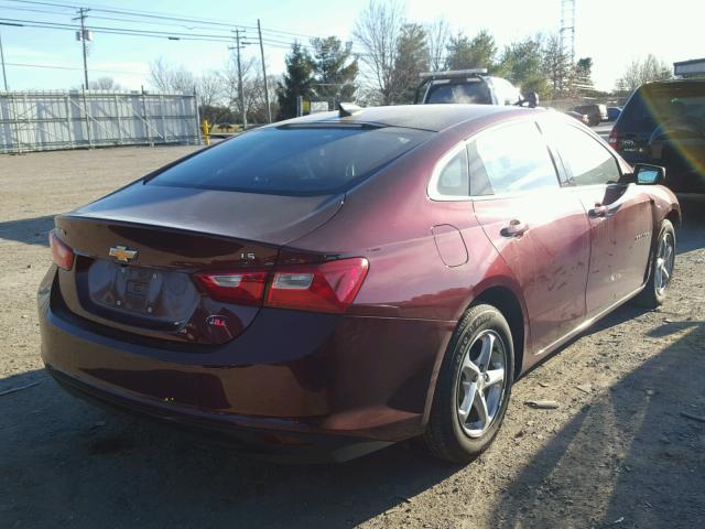 1G1ZB5ST6GF272350 - 2016 CHEVROLET MALIBU LS MAROON photo 4