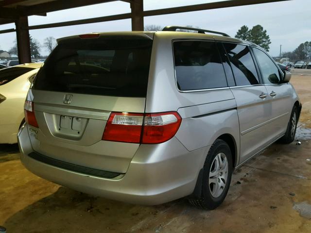 5FNRL38627B138787 - 2007 HONDA ODYSSEY EX SILVER photo 4