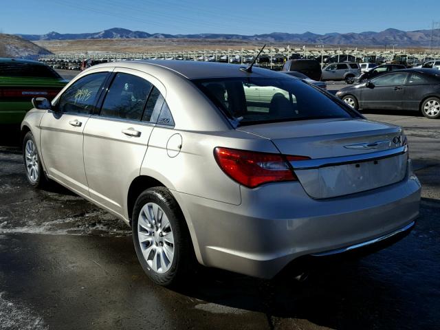 1C3CCBAG4DN723665 - 2013 CHRYSLER 200 LX GOLD photo 3