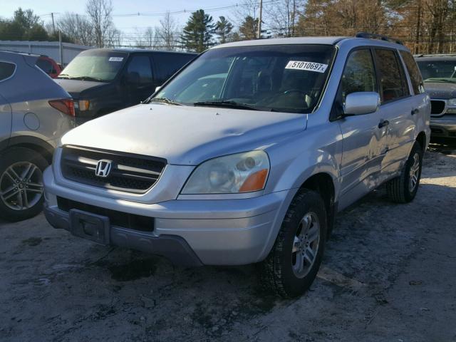 5FNYF18625B025667 - 2005 HONDA PILOT EXL SILVER photo 2