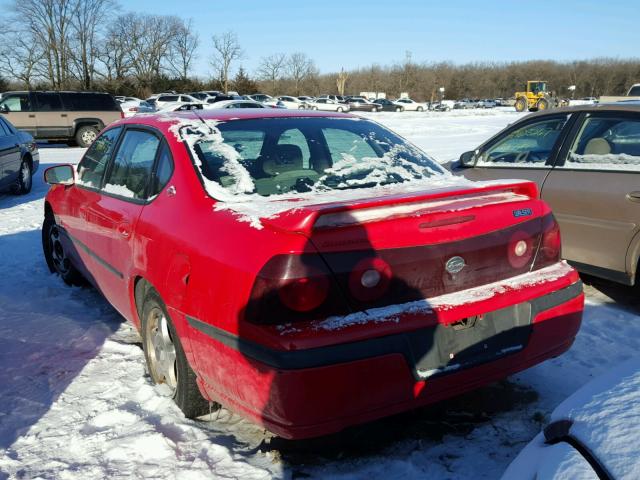 2G1WH55K219335092 - 2001 CHEVROLET IMPALA LS RED photo 3