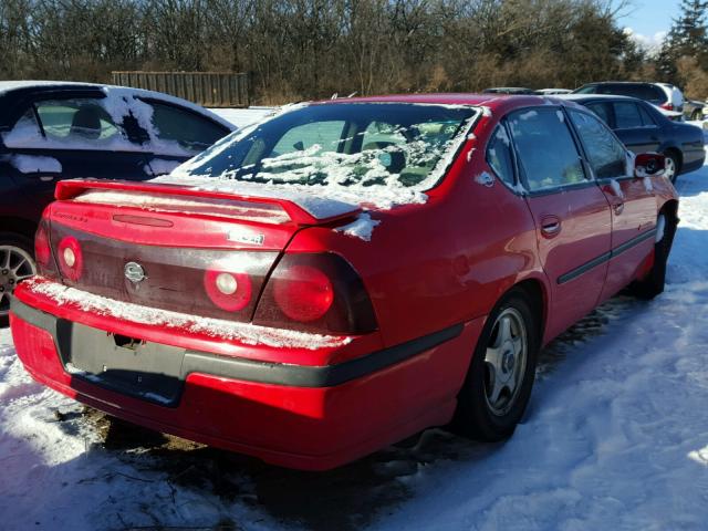 2G1WH55K219335092 - 2001 CHEVROLET IMPALA LS RED photo 4