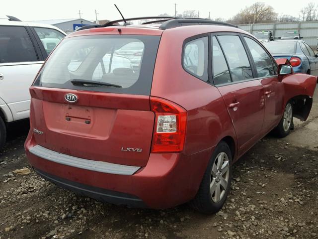 KNAFG526487205910 - 2008 KIA RONDO LX RED photo 4