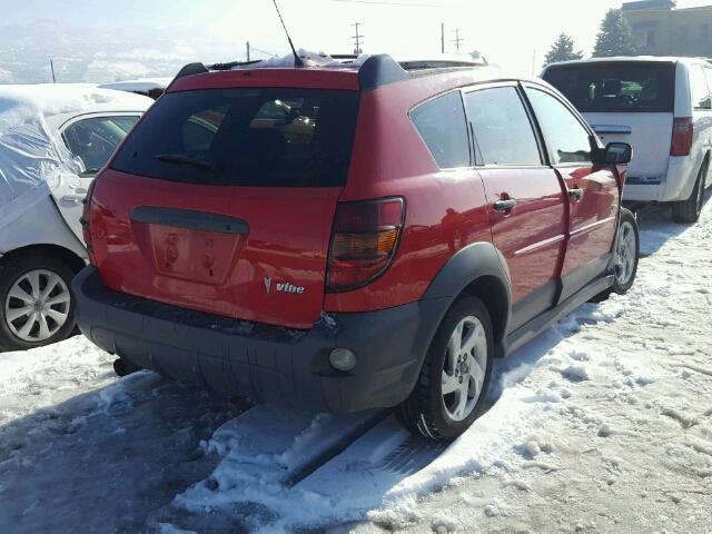 5Y2SL62894Z413039 - 2004 PONTIAC VIBE RED photo 4