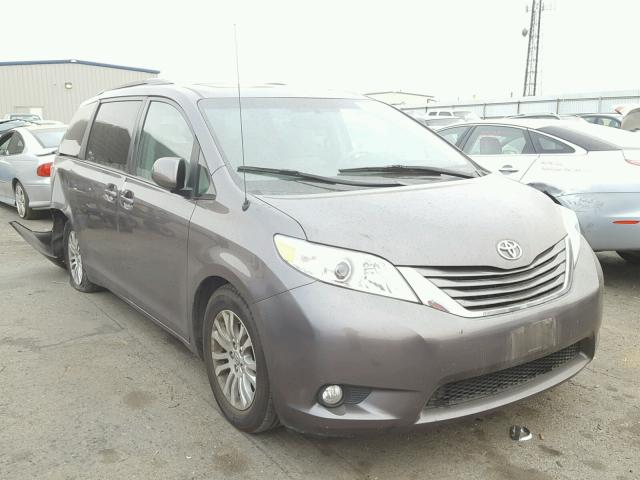 5TDYK3DC5DS384234 - 2013 TOYOTA SIENNA XLE CHARCOAL photo 1