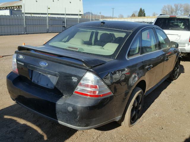 1FAHP27WX8G126931 - 2008 FORD TAURUS SEL BLACK photo 4